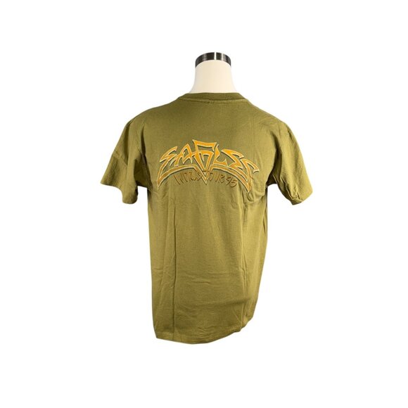 Vintage 90s Giant By Anvil Eagles Graphic Tee Olive Green XL Single Stitch 100% - Picture 3 of 6